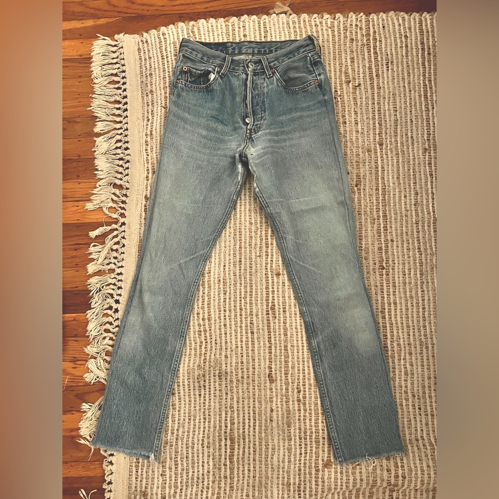 VINTAGE raw hem 501 originals.